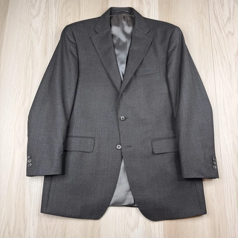 J. Press Presstige Blazer Jacket 3 Button Vitale Barberis Canonico Gray Size 40R